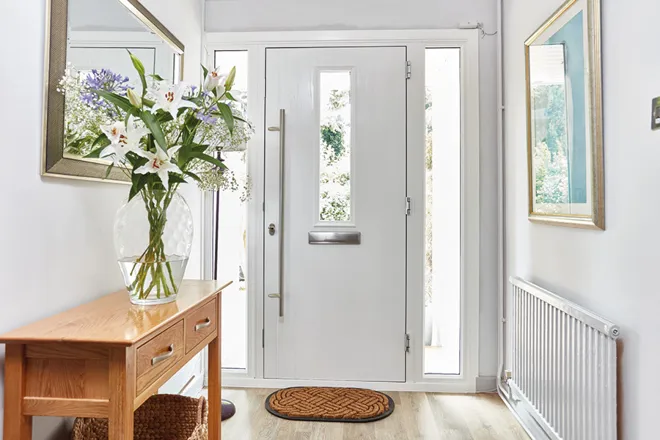 White Composite Door Interior