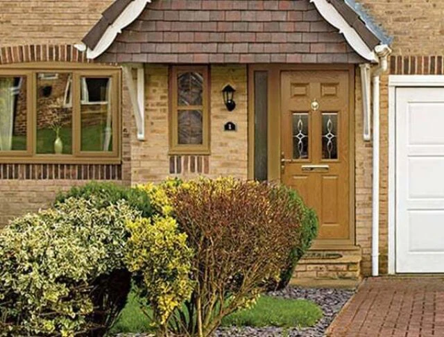 Wood Coloured Front Doors Banner