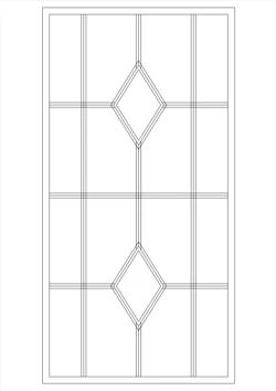 Leaded Glass Diagram Queen Caroline