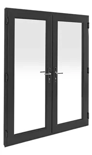 Anthracite Grey French Door Mockup